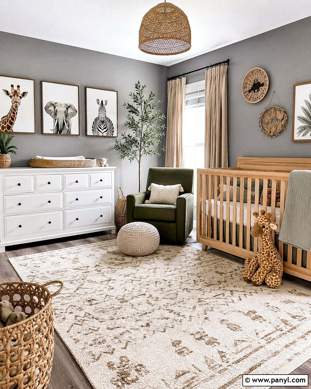 Gray Safari Nursery - 20 Nursery With Gray Walls