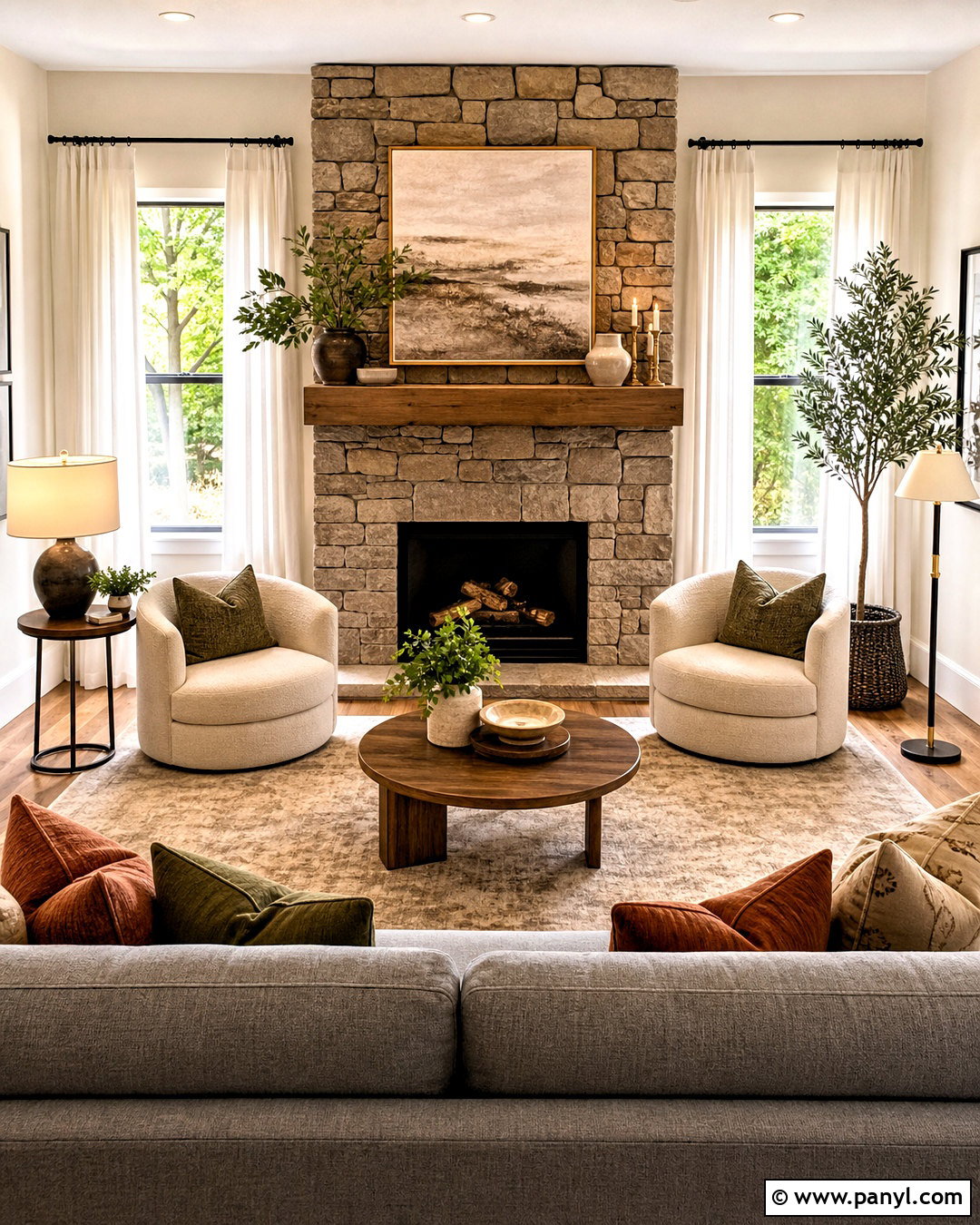 Gray Sofa Facing A Fireplace - 20 gray sofa styling ideas