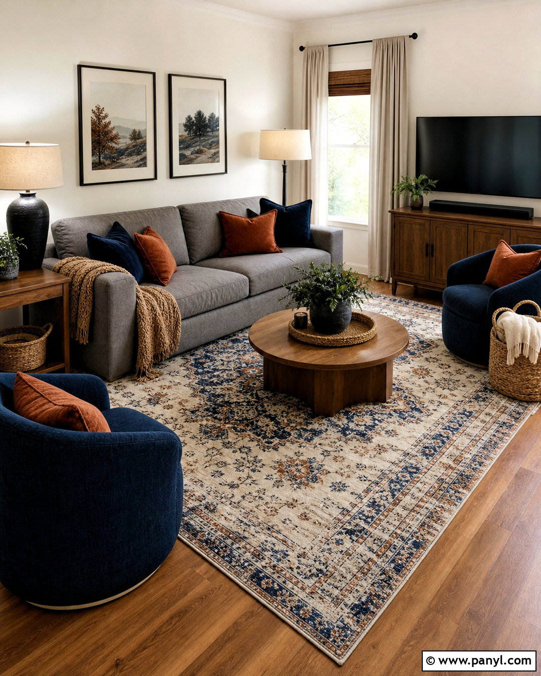 Gray Sofa In A Family Living Room - 20 gray sofa styling ideas
