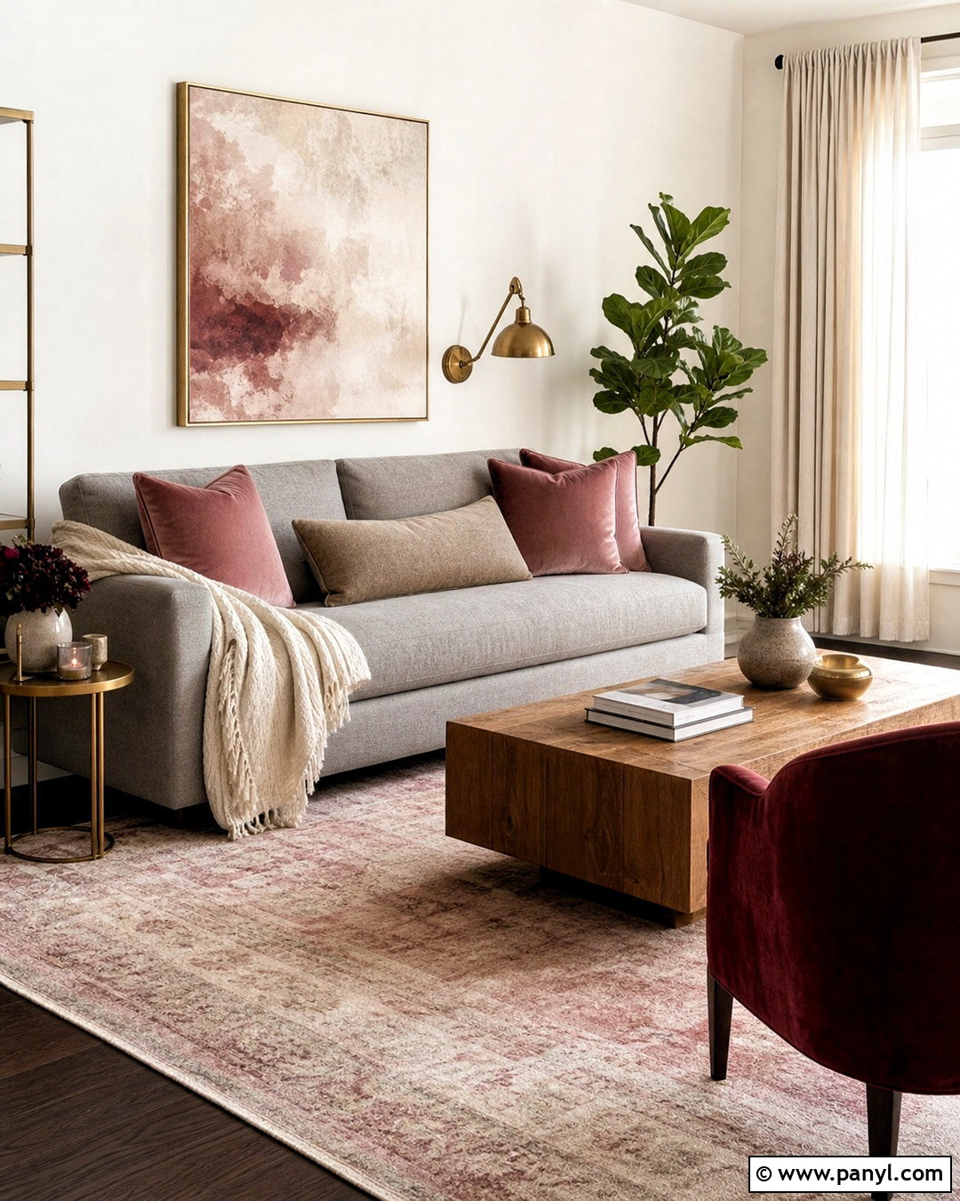 Gray Sofa With Blush Pink Decor - 20 gray sofa styling ideas