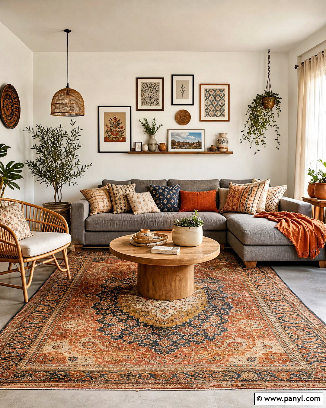 Gray Sofa With Boho Decor - 20 gray sofa styling ideas