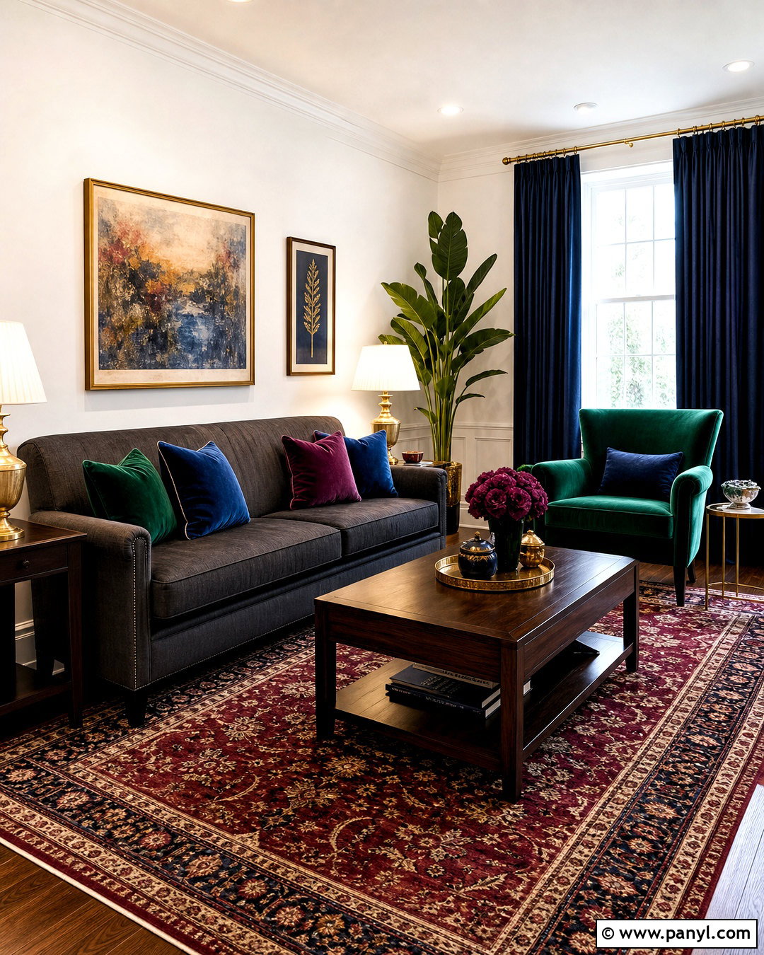 Gray Sofa With Jewel Tone Decor - 20 gray sofa styling ideas