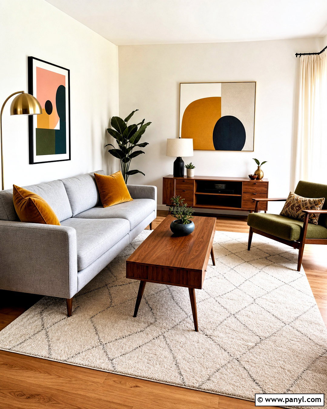 Gray Sofa With Mustard Yellow Accents - 20 gray sofa styling ideas