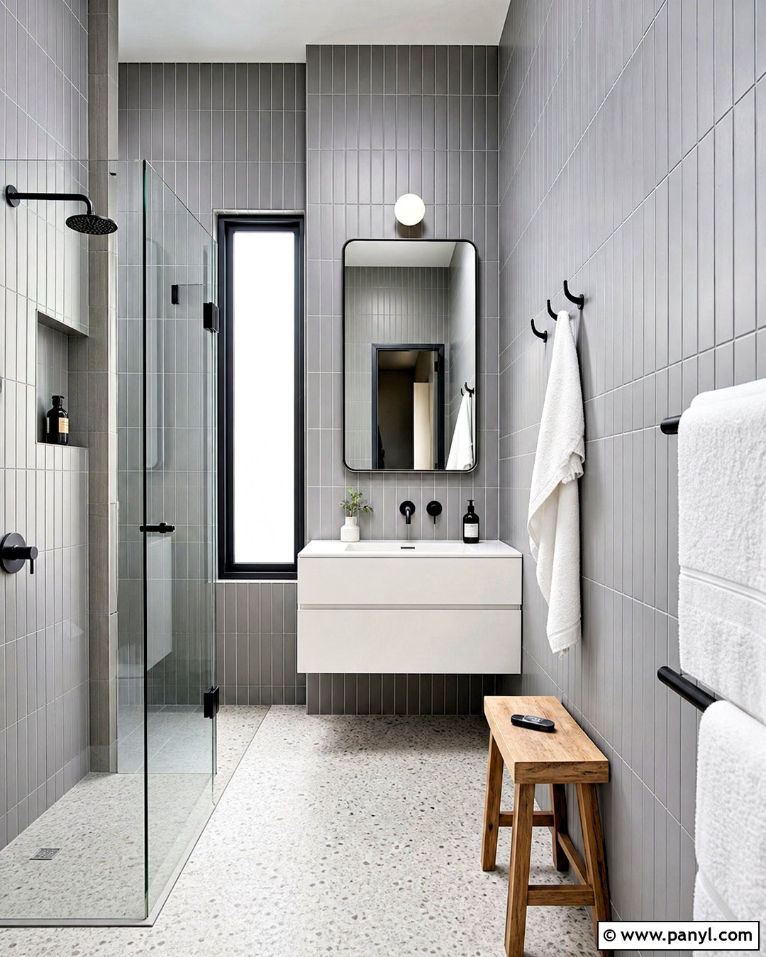 Gray Subway Tile Bathroom - 20 small gray bathroom ideas