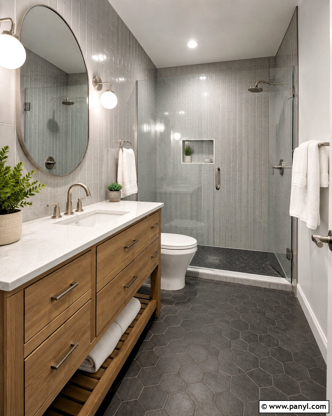 Gray Subway Tile Bathroom - 20 modern gray bathroom ideas