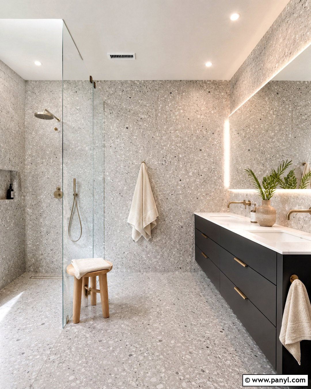 Gray Terrazzo Bathroom - 20 modern gray bathroom ideas