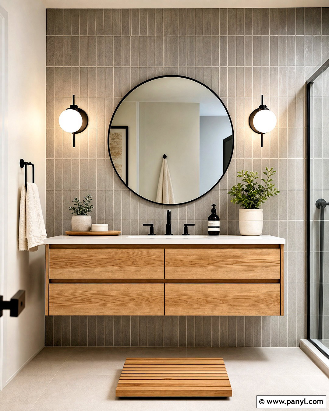 Gray Tile Accent Wall Bathroom - 20 gray accent wall ideas