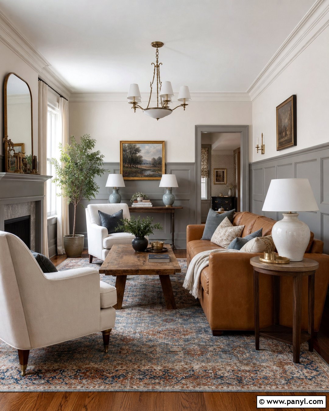 Gray Wainscoting Living Room - 25 Wall Paint Gray Ideas