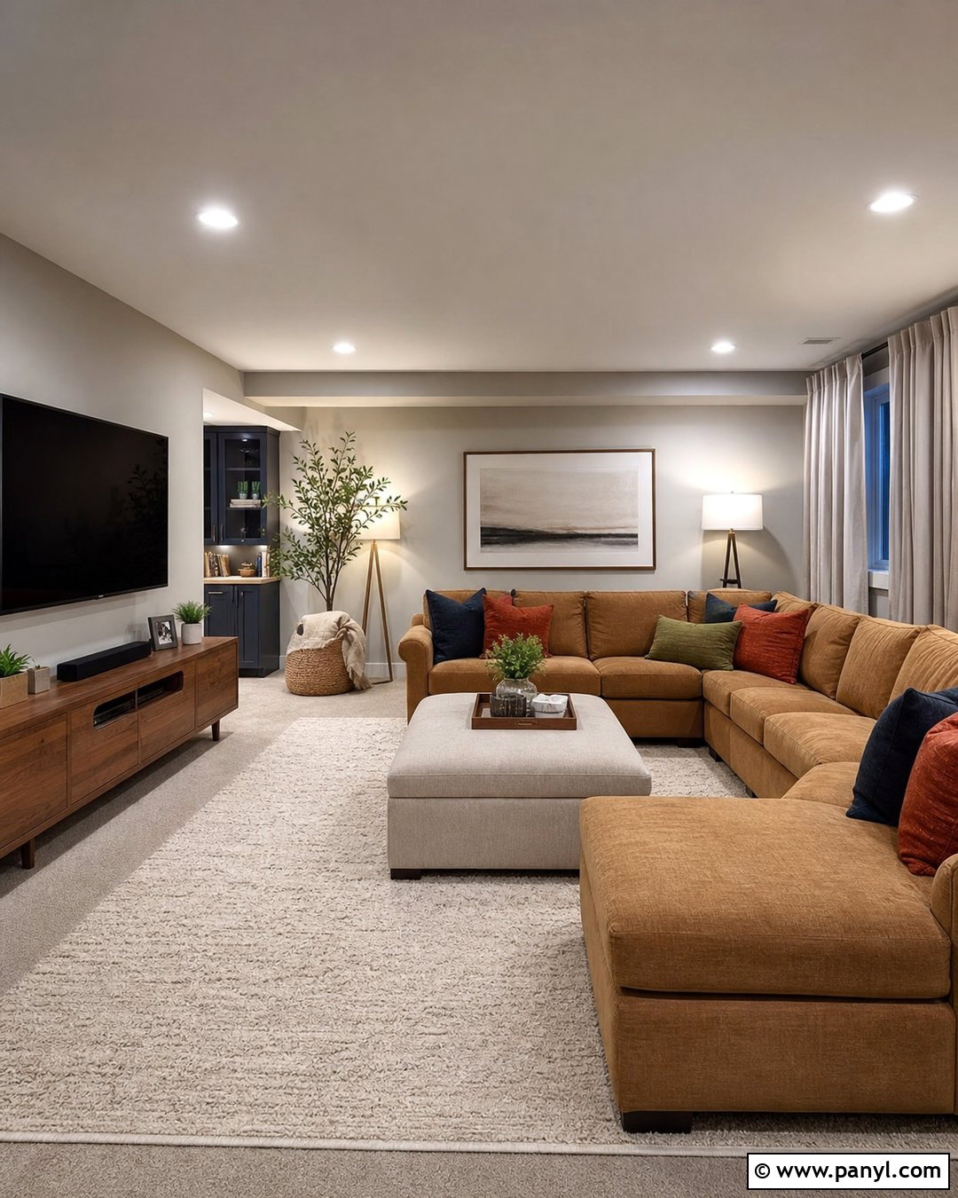 Gray Wall Basement Family Room - 30 gray wall room ideas
