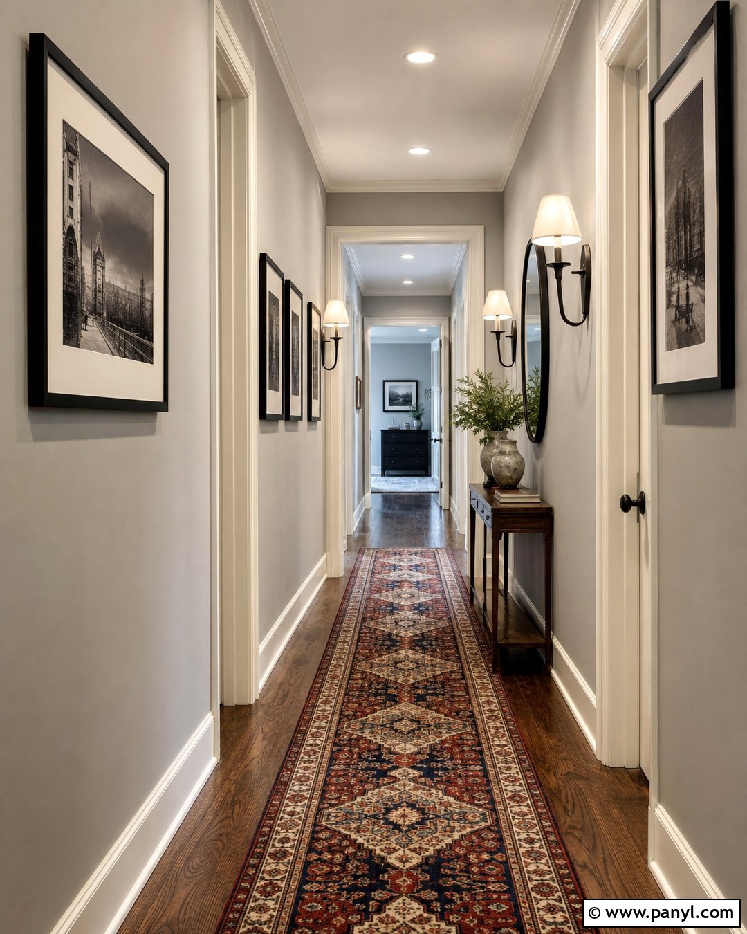 Gray Wall Hallway - 30 gray wall room ideas