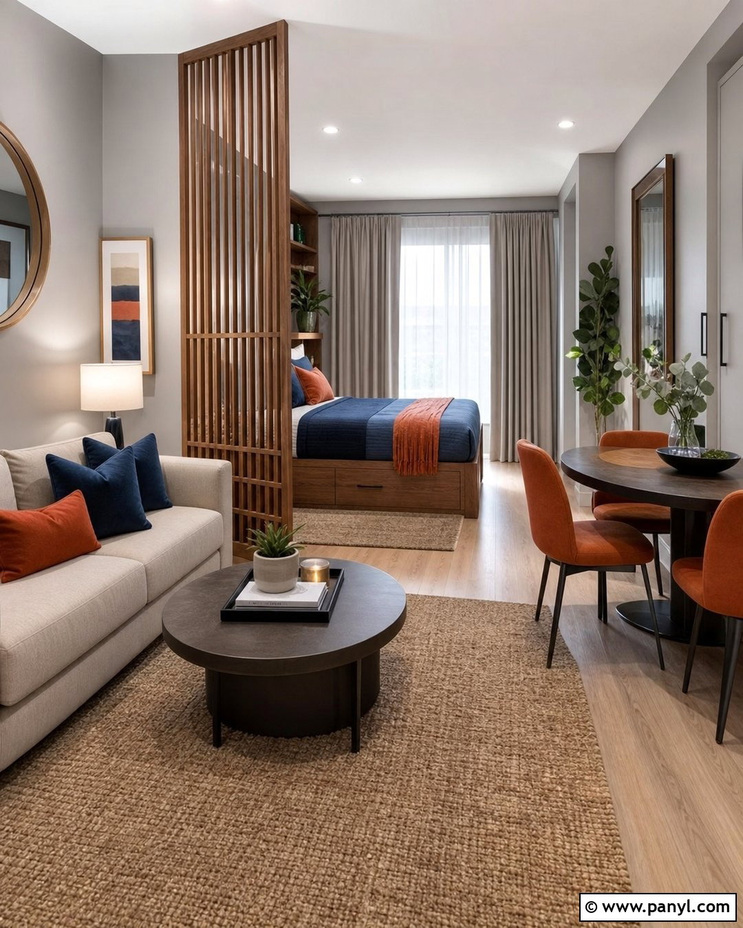 Gray Wall Studio Apartment - 30 gray wall room ideas