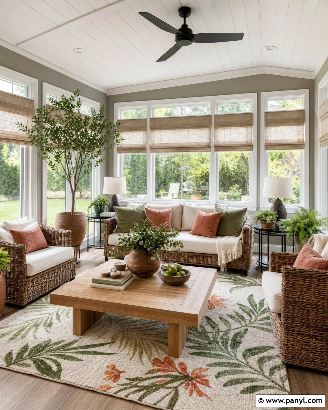 Gray Wall Sunroom - 30 gray wall room ideas