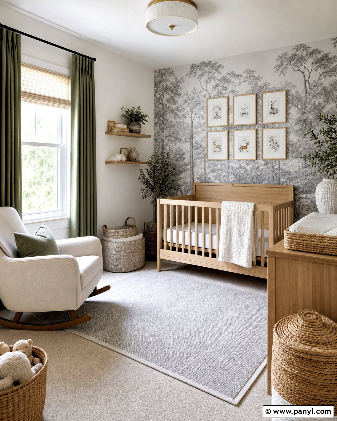 Gray Wallpaper Accent Wall Nursery - 20 gray accent wall ideas