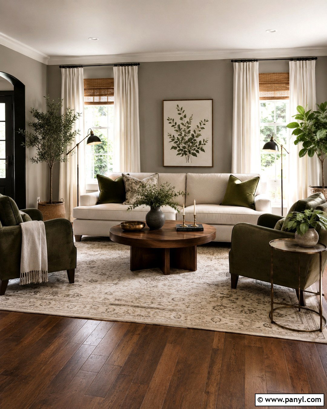 Gray Walls With Brown Floors And Green Accents - 20 Gray Walls Brown Floors