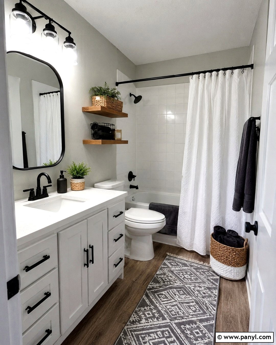 Gray Walls With Budget Bathroom Decor - 20 Small Bathroom With Gray Walls