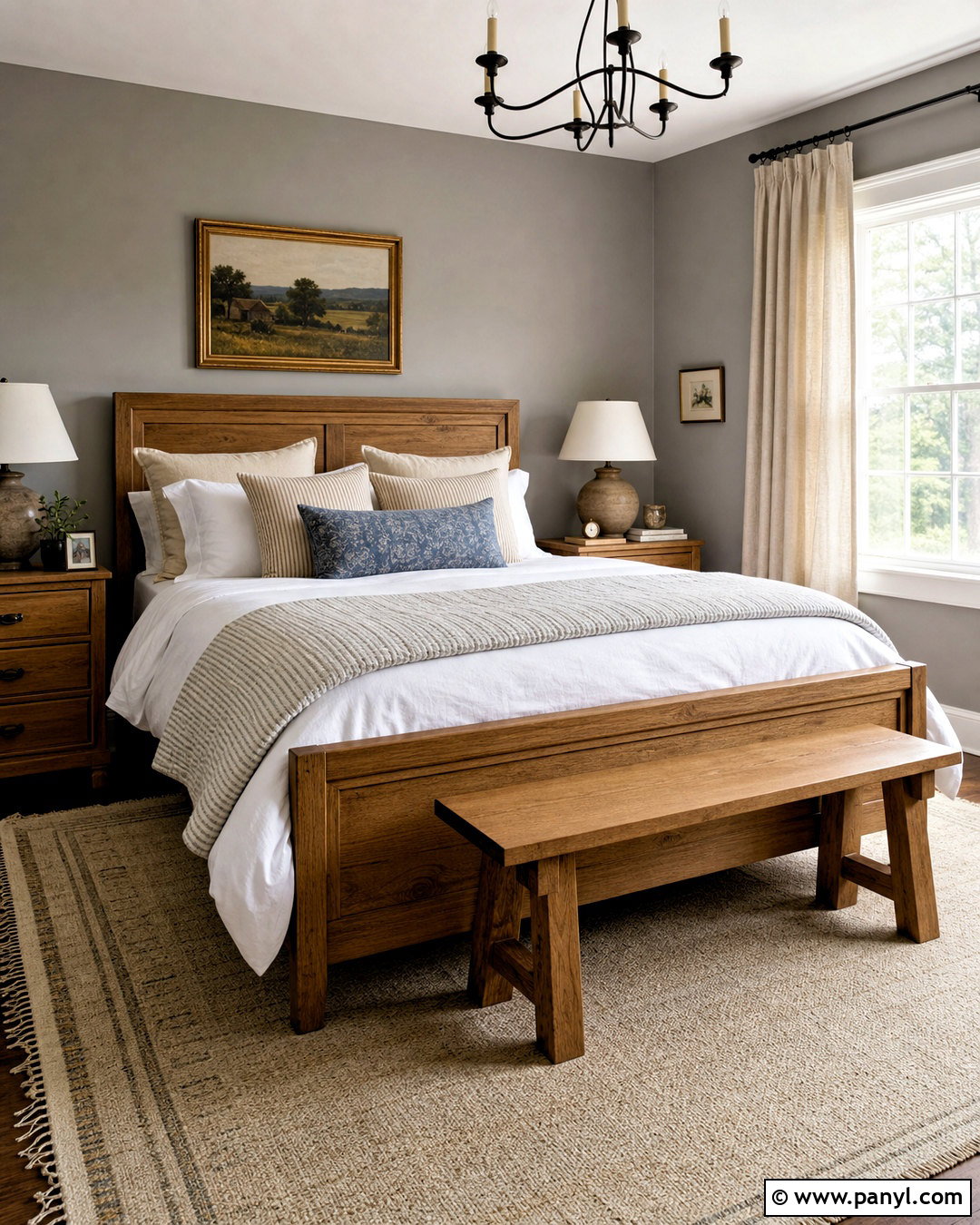 Gray Walls With Farmhouse Bedroom Decor - 20 bedroom gray walls