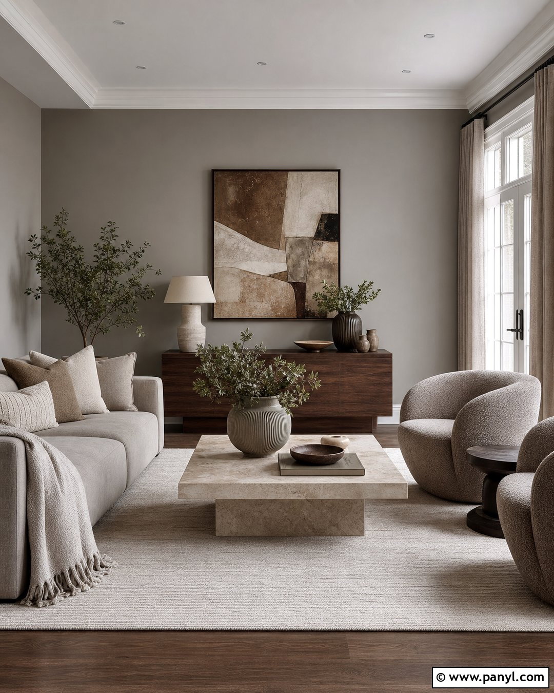 Gray Walls With Greige Layers - 20 Gray Walls Neutral Decor Ideas