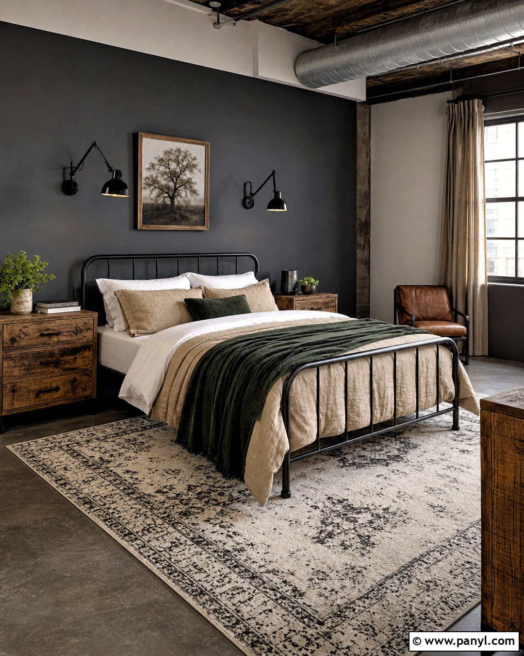 Gray Walls With Industrial Bedroom Decor - 20 bedroom gray walls