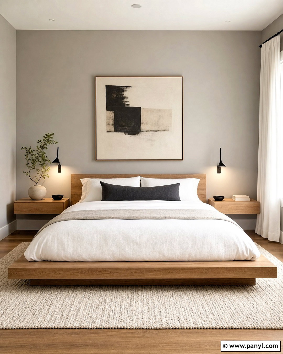 Gray Walls With Modern Minimalist Decor - 20 bedroom gray walls
