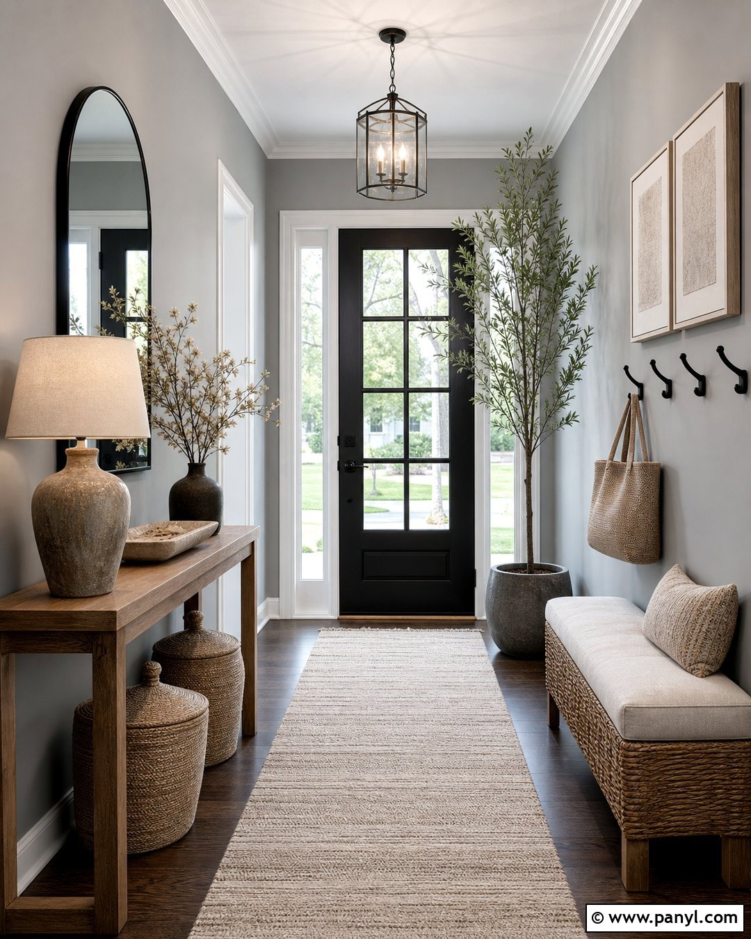 Gray Walls With Neutral Entryway - 20 Gray Walls Neutral Decor Ideas