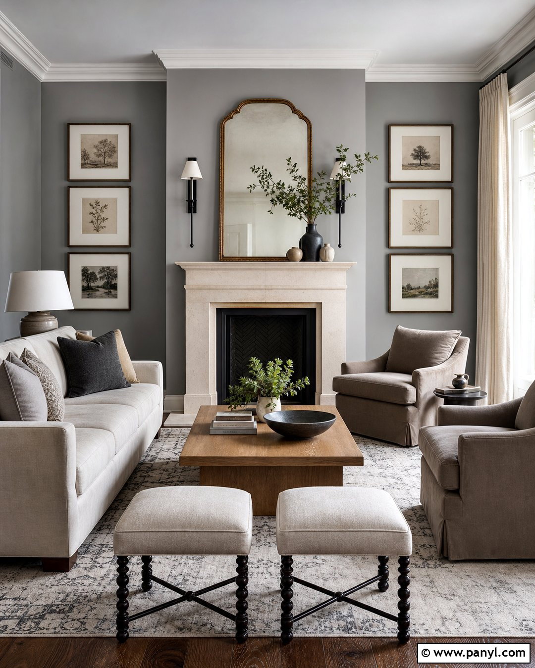 Gray Walls With Stone Fireplace - 20 Gray Walls Neutral Decor Ideas