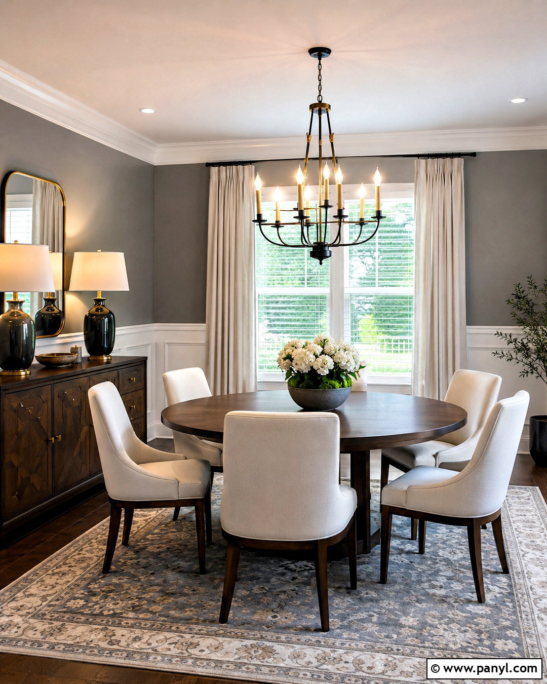 Gray Walls With White Wainscoting Dining Room - 20 White Trim With Gray Walls