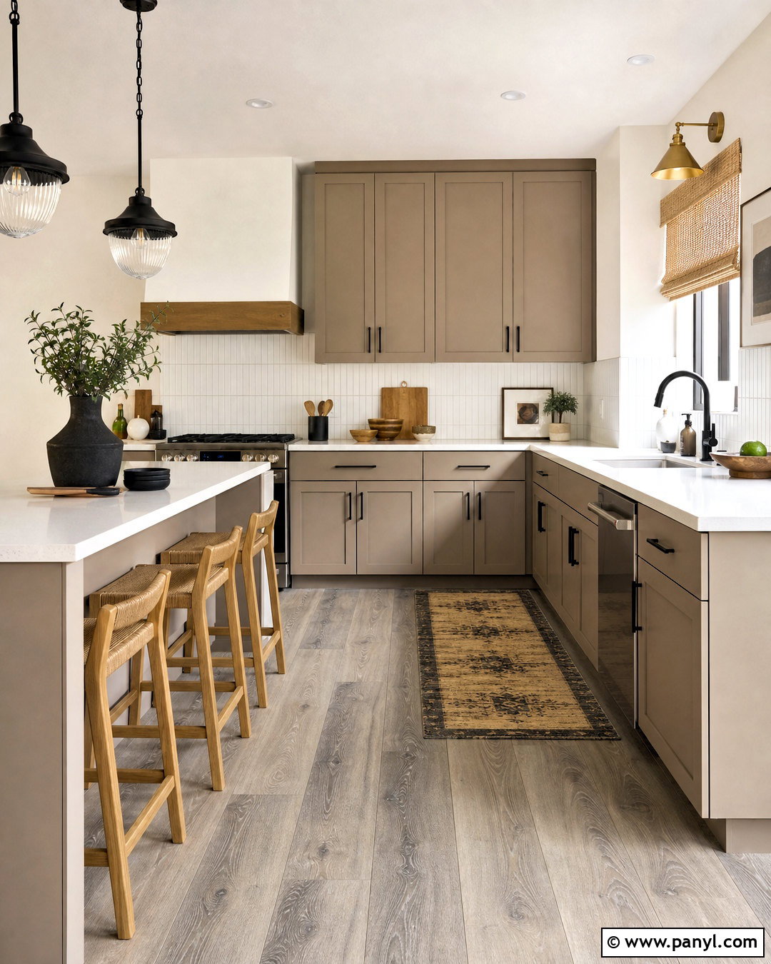 Gray Wood Floor And Crisp White Walls - 20 floor and wall color combinations