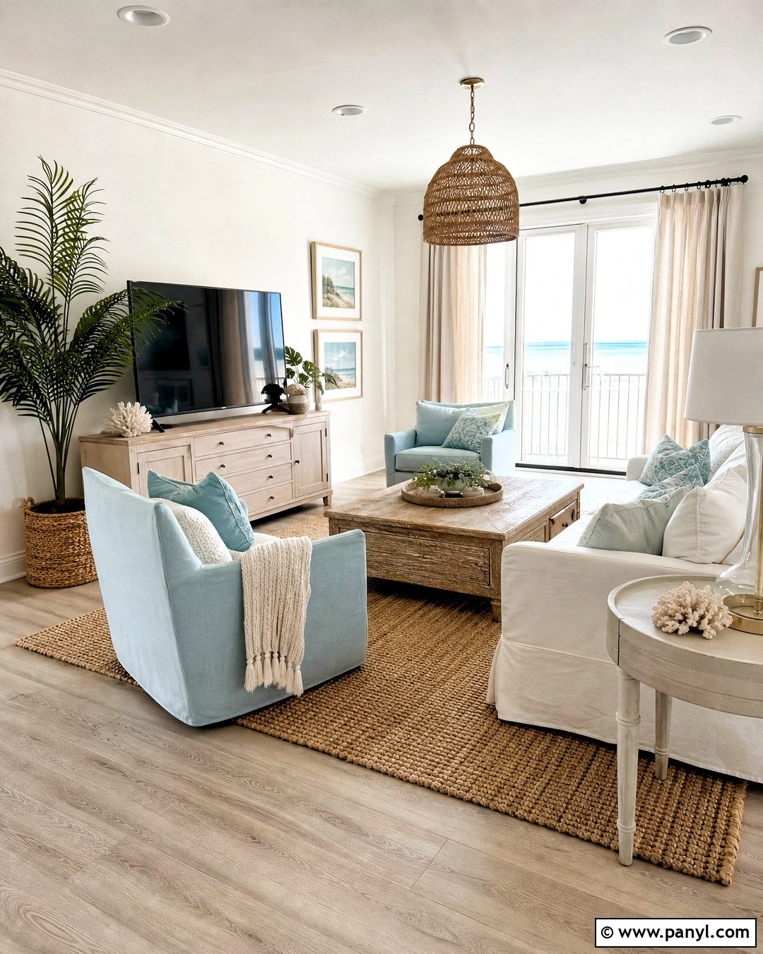 Gray Wood Floors With Coastal Decor - 20 gray wood floors living room decor ideas