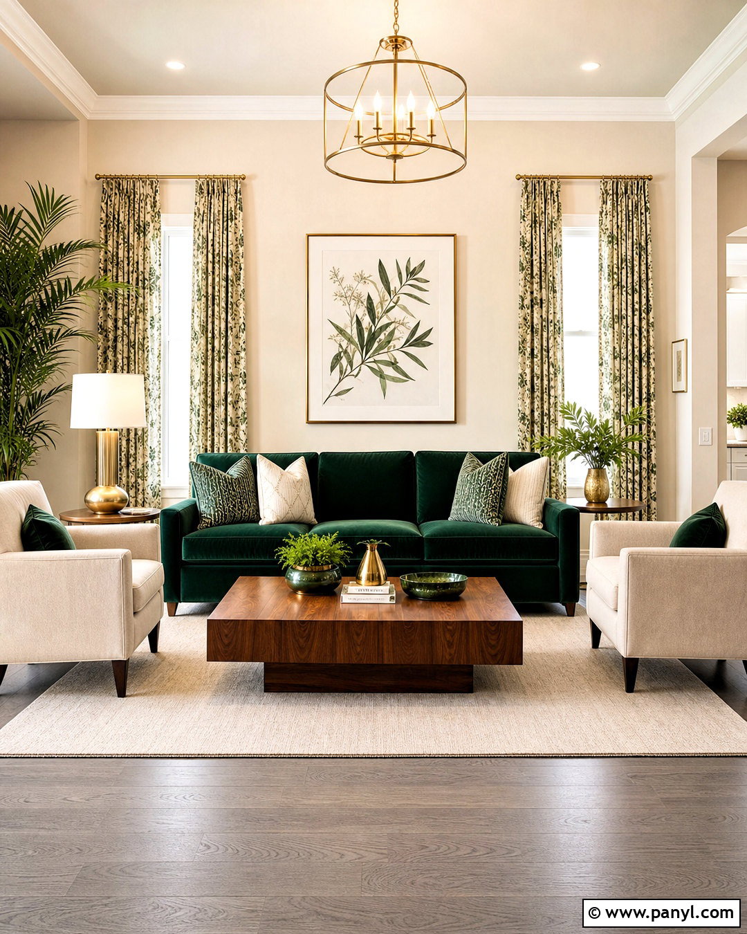 Gray Wood Floors With Emerald Green Furniture - 20 gray wood floors living room decor ideas