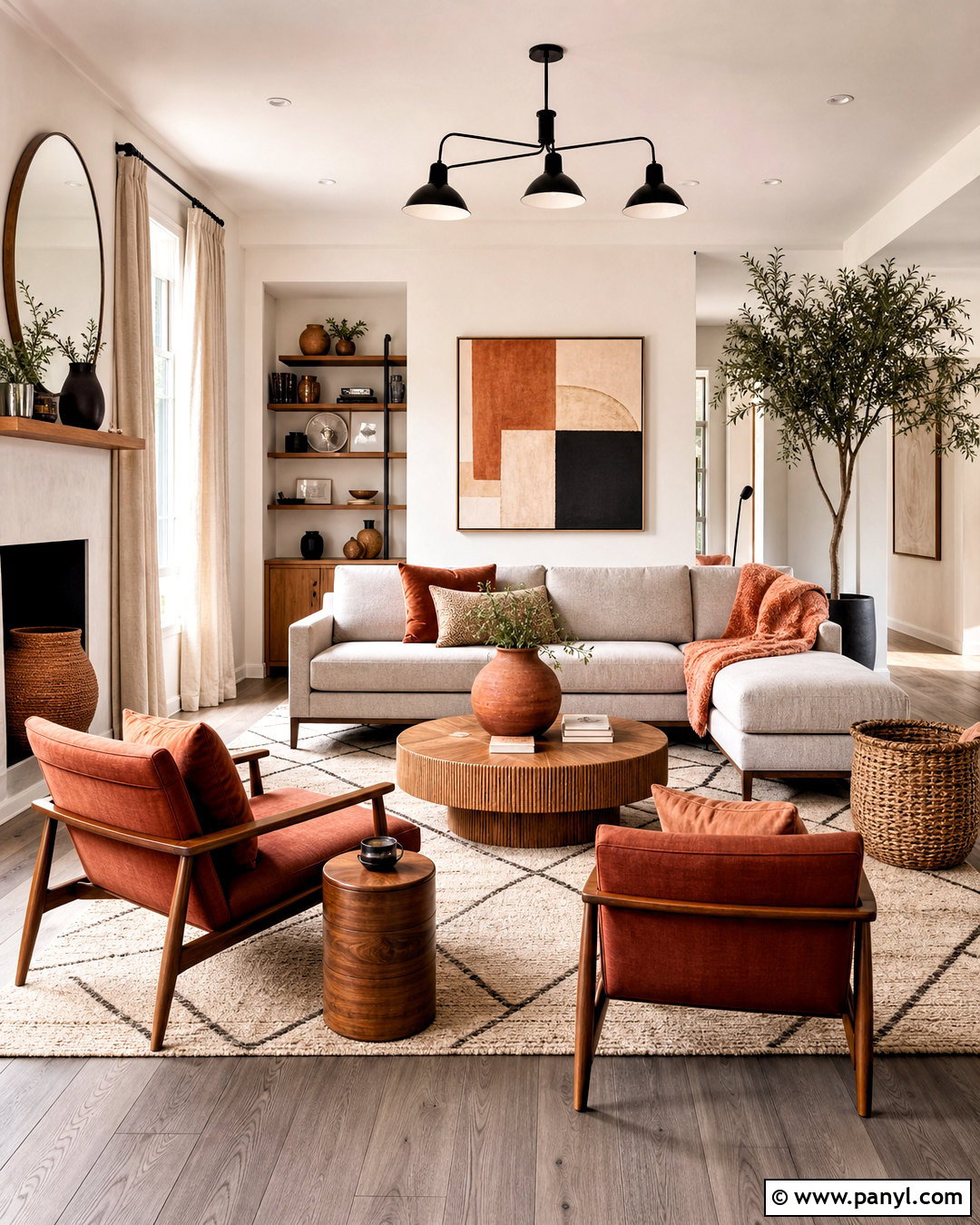 Gray Wood Floors With Terracotta Decor - 20 gray wood floors living room decor ideas