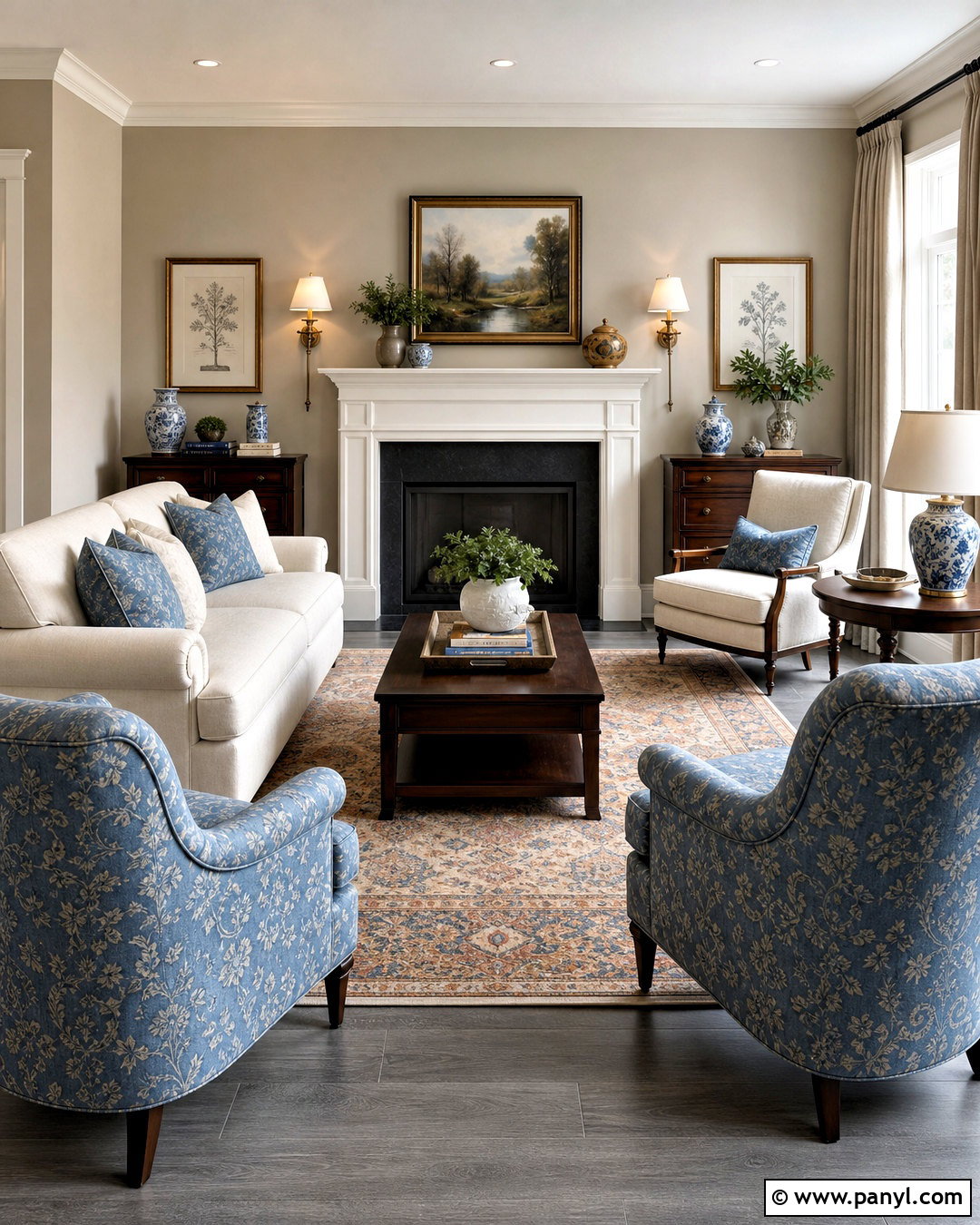 Gray Wood Floors With Traditional Furniture - 20 gray wood floors living room decor ideas