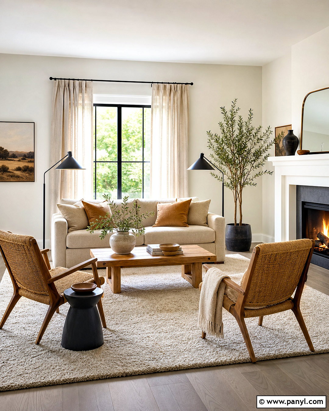 Gray Wood Floors With Warm White Walls - 20 gray wood floors living room decor ideas
