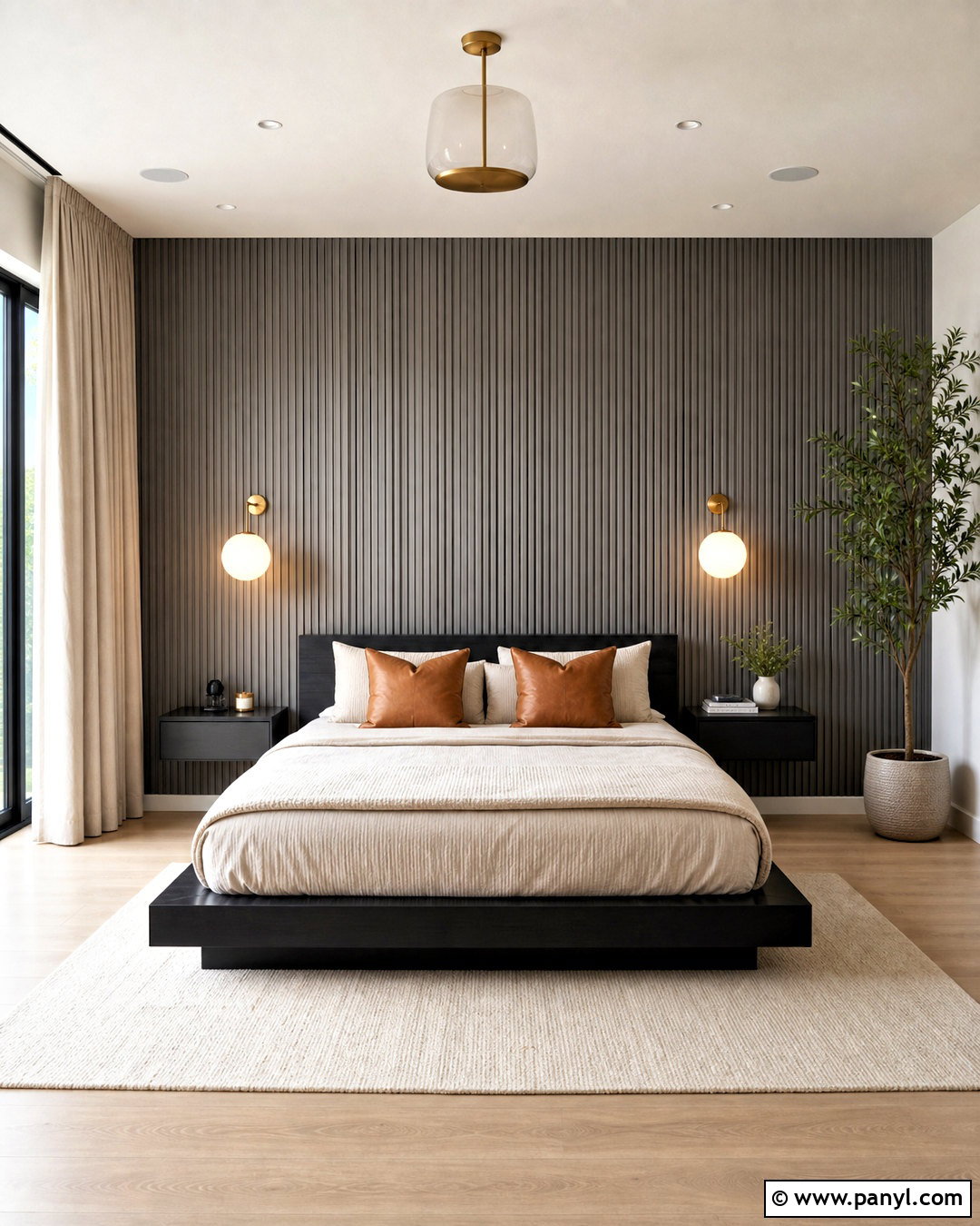 Gray Wood Slat Accent Wall Bedroom - 20 gray accent wall bedroom ideas
