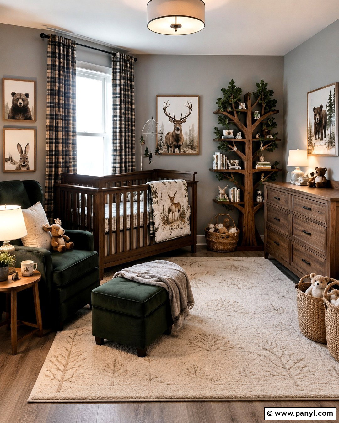 Gray Woodland Nursery - 20 Nursery With Gray Walls