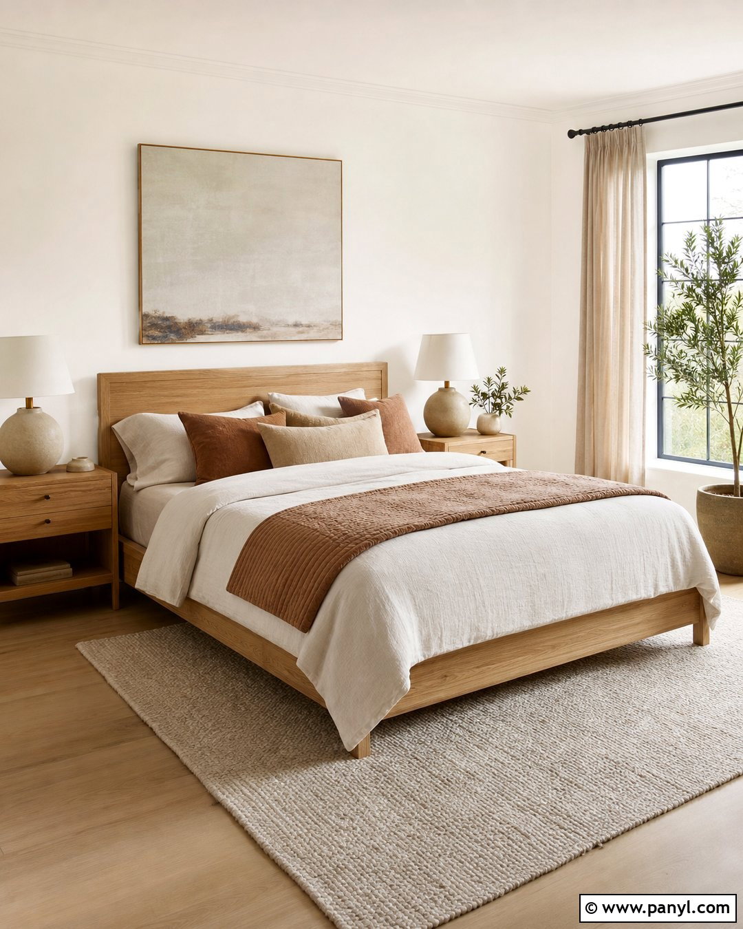 Greek Villa Walls With A Natural Wood Bedroom - 30 sherwin williams greek villa walls