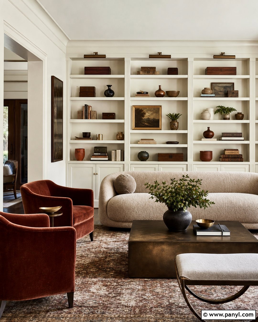 Greek Villa Walls With Built-In Shelves - 30 sherwin williams greek villa walls