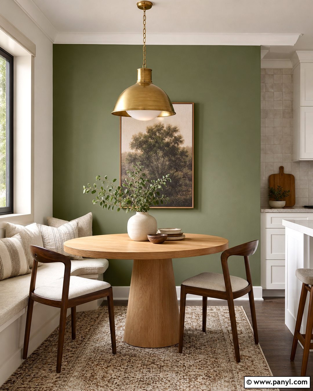 Green Accent Wall Dining Nook - 50 green accent wall ideas