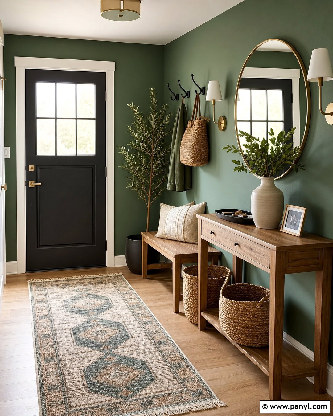 Green Accent Wall Entryway - 50 green accent wall ideas