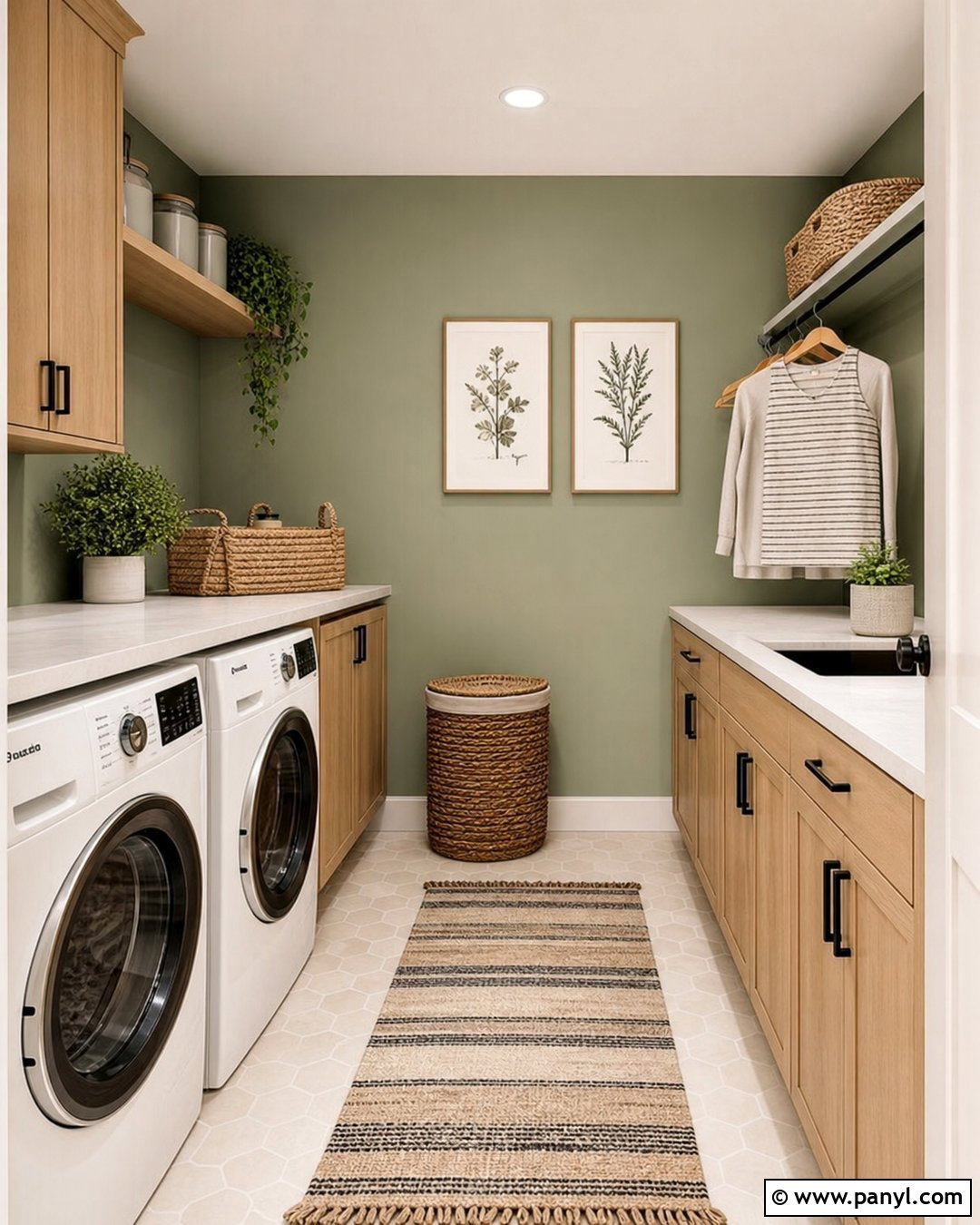 Green Accent Wall Laundry Room - 35 green accent walls