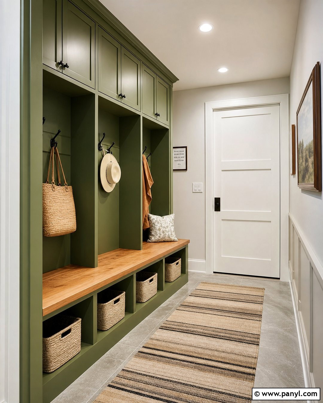 Green Accent Wall Mudroom - 50 green accent wall ideas