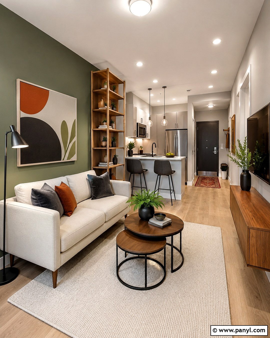 Green Accent Wall Small Apartment - 20 Gray Walls With Green Accent Wall Ideas