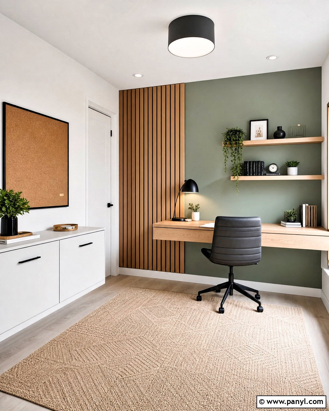 20 Green Accent Wall Office Ideas for a More Focused Space