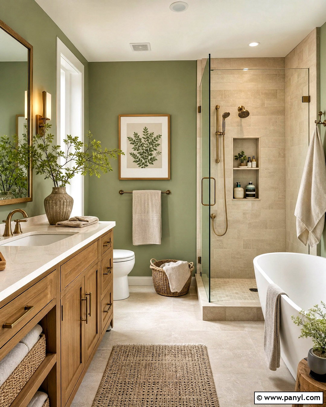 Green And Beige Bathroom - 20 safe green bathroom ideas