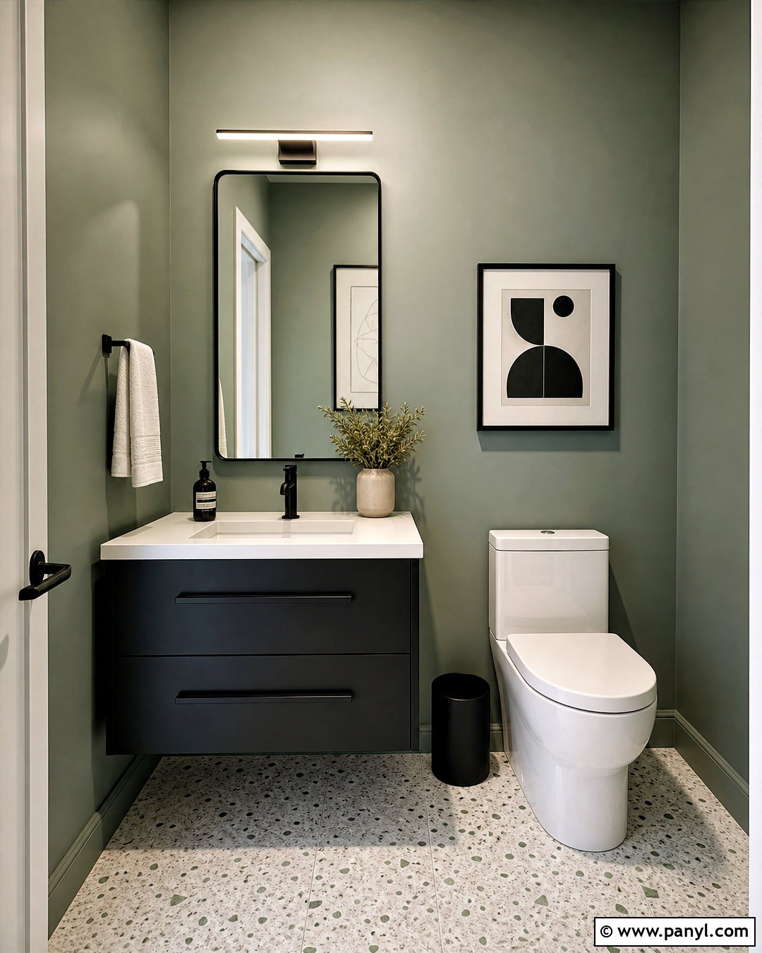 Green And Black Half Bathroom - 20 green half bathroom ideas