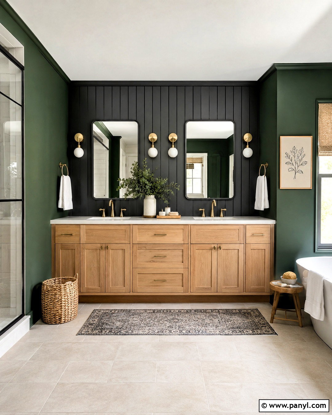 Green And Black Walls - 20 Wall Color Combination With Green Ideas
