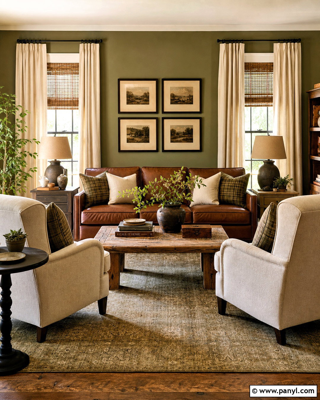 Green And Brown Living Room - 20 green and neutral living room ideas