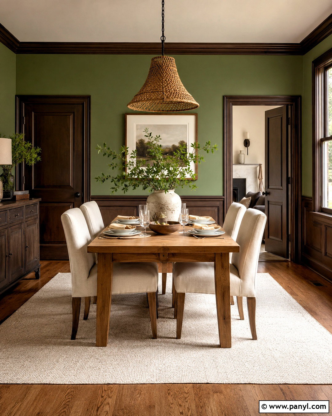 Green And Chocolate Brown Walls - 20 Wall Color Combination With Green Ideas