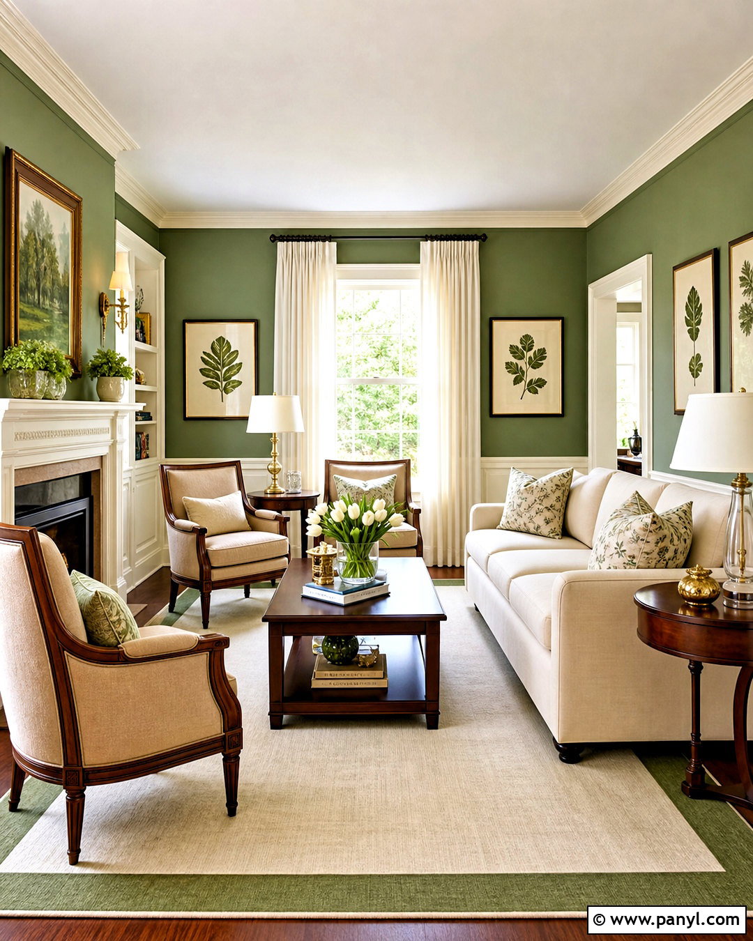 Green And Cream Living Room - 20 green paint living room ideas