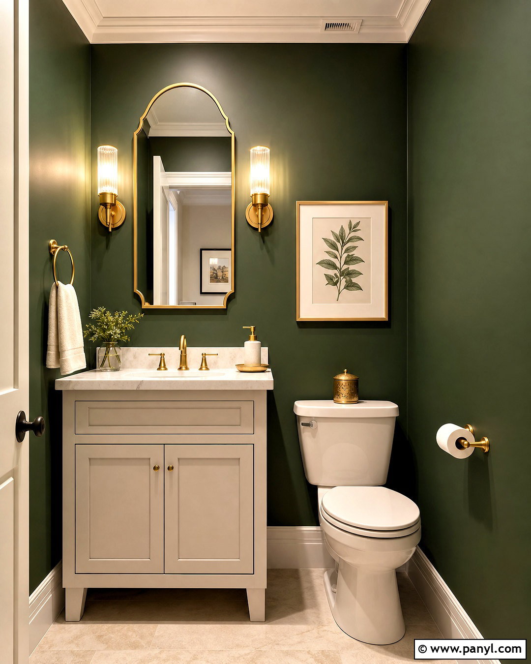 Green And Gold Half Bathroom - 20 green half bathroom ideas