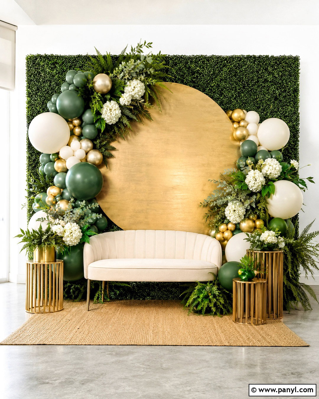 Green And Gold Metallic Backdrop - 20 metallic backdrop ideas